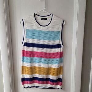St33le Striped Sleeveless Sweater